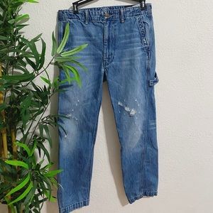 Vince. Slouch carpenter jeans distressed blue size 27